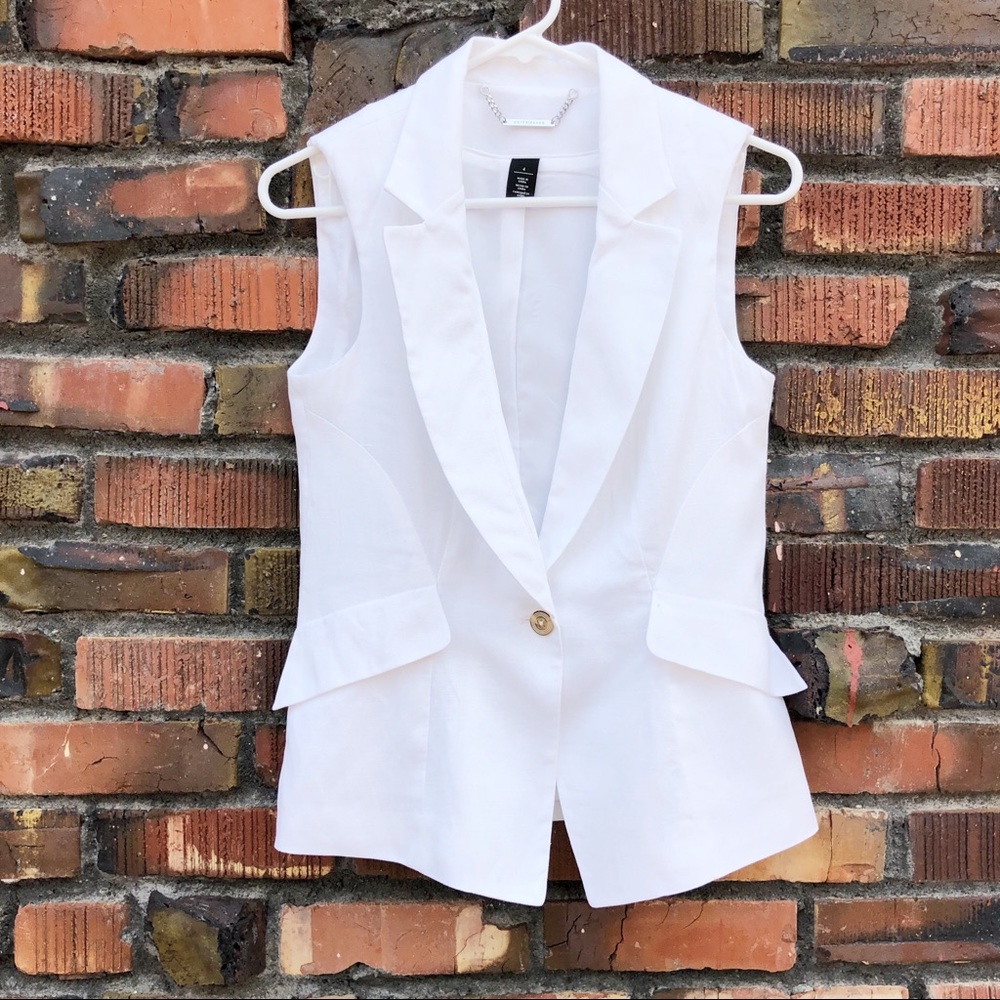 White House Black Market White Vest | Sz 4